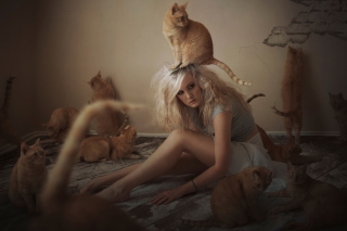 Cat Girl - Obrázkek zdarma pro Nokia Asha 302
