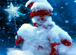 Snowy Snowman - Obrázkek zdarma pro HTC Desire HD