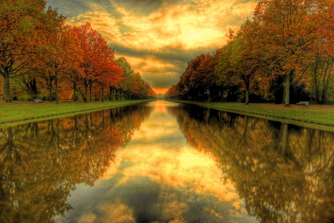 Autumn Channel wallpaper 480x320