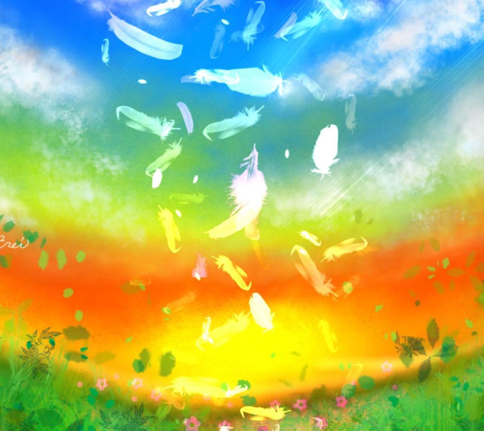 Das Feather Art Wallpaper 960x854