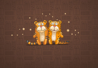 Cute Tigers - Obrázkek zdarma pro Samsung Galaxy Q