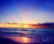 Fondo de pantalla Romantic Sea Sunset 176x144
