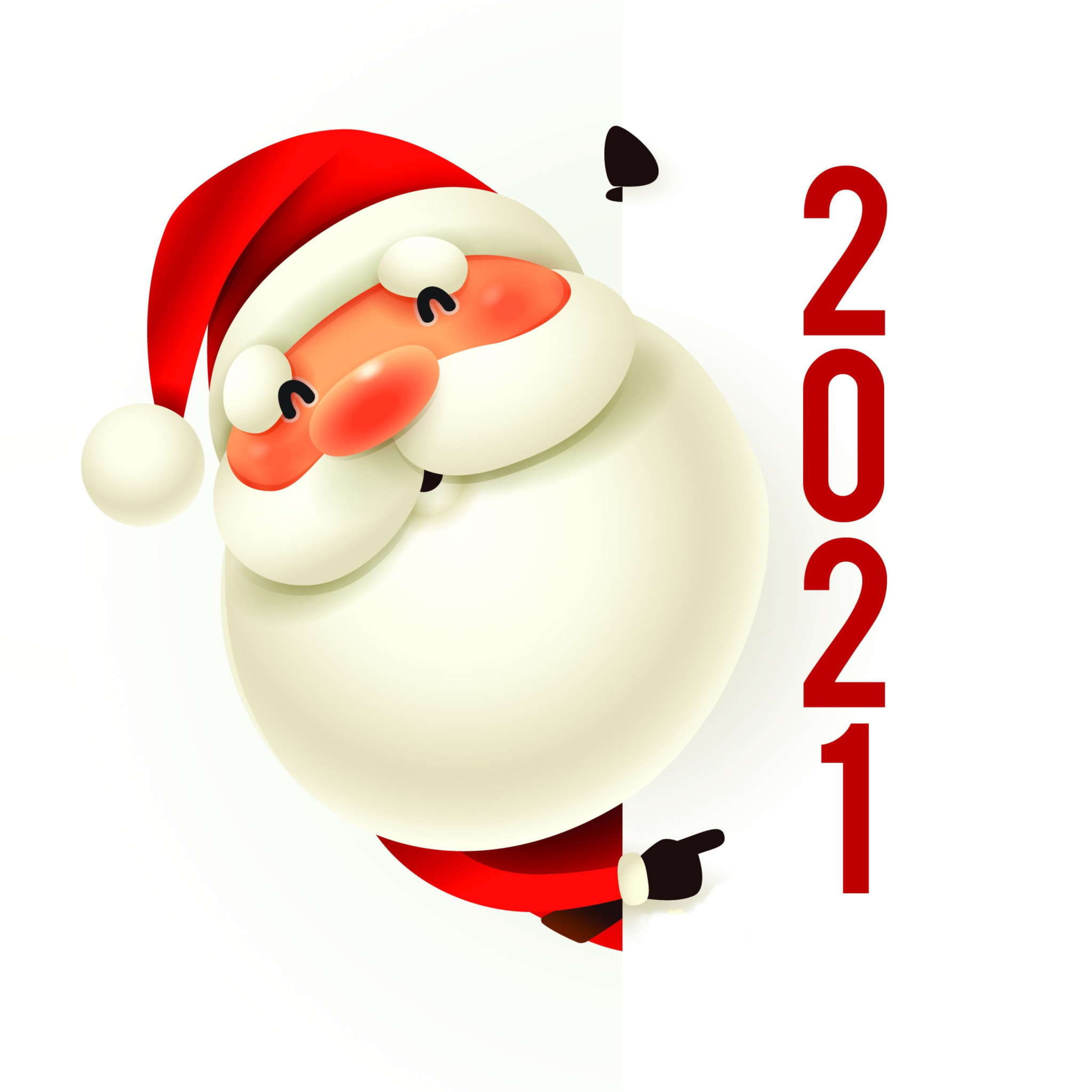 Обои New Year 2021 Сard 2048x2048