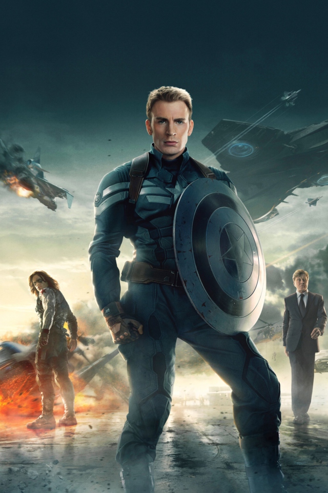 Fondo de pantalla Captain America The Winter Soldier 2014 640x960
