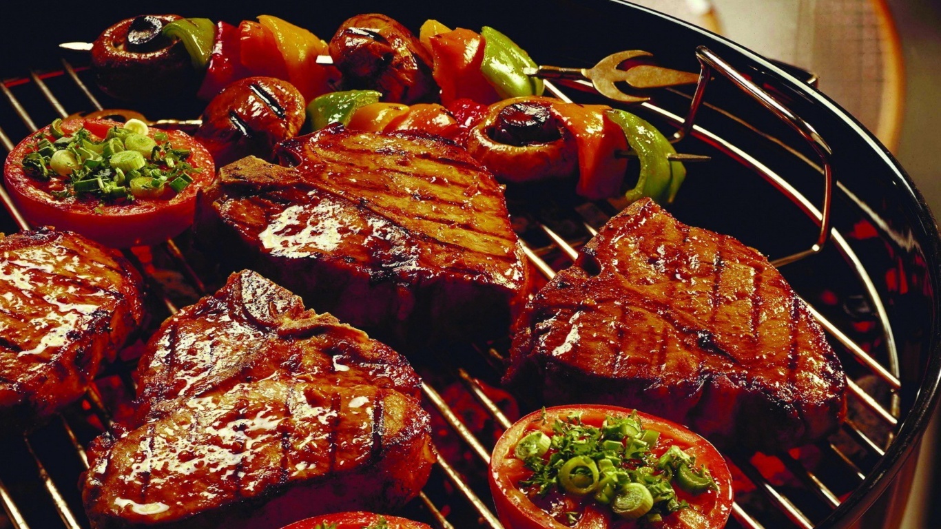 Fondo de pantalla Barbecue and Grilling Meats 1366x768