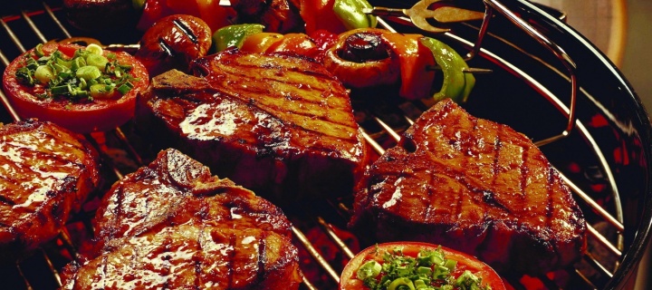 Barbecue and Grilling Meats wallpaper 720x320