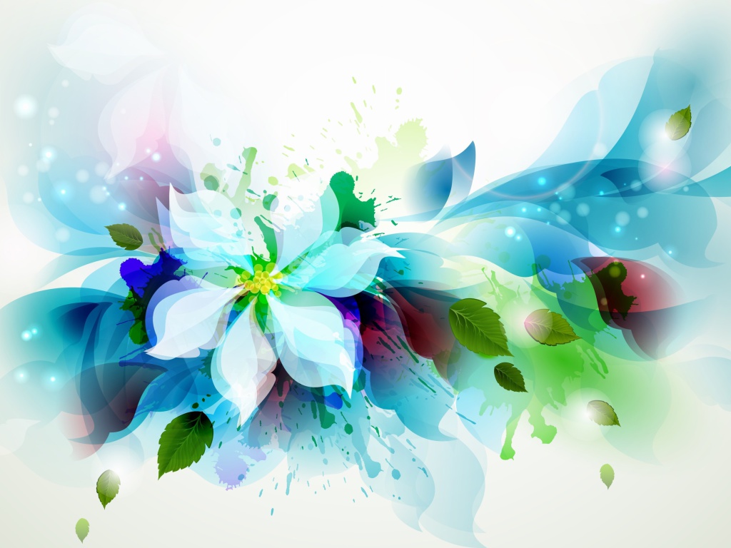 Fondo de pantalla Drawn flower petals 1024x768