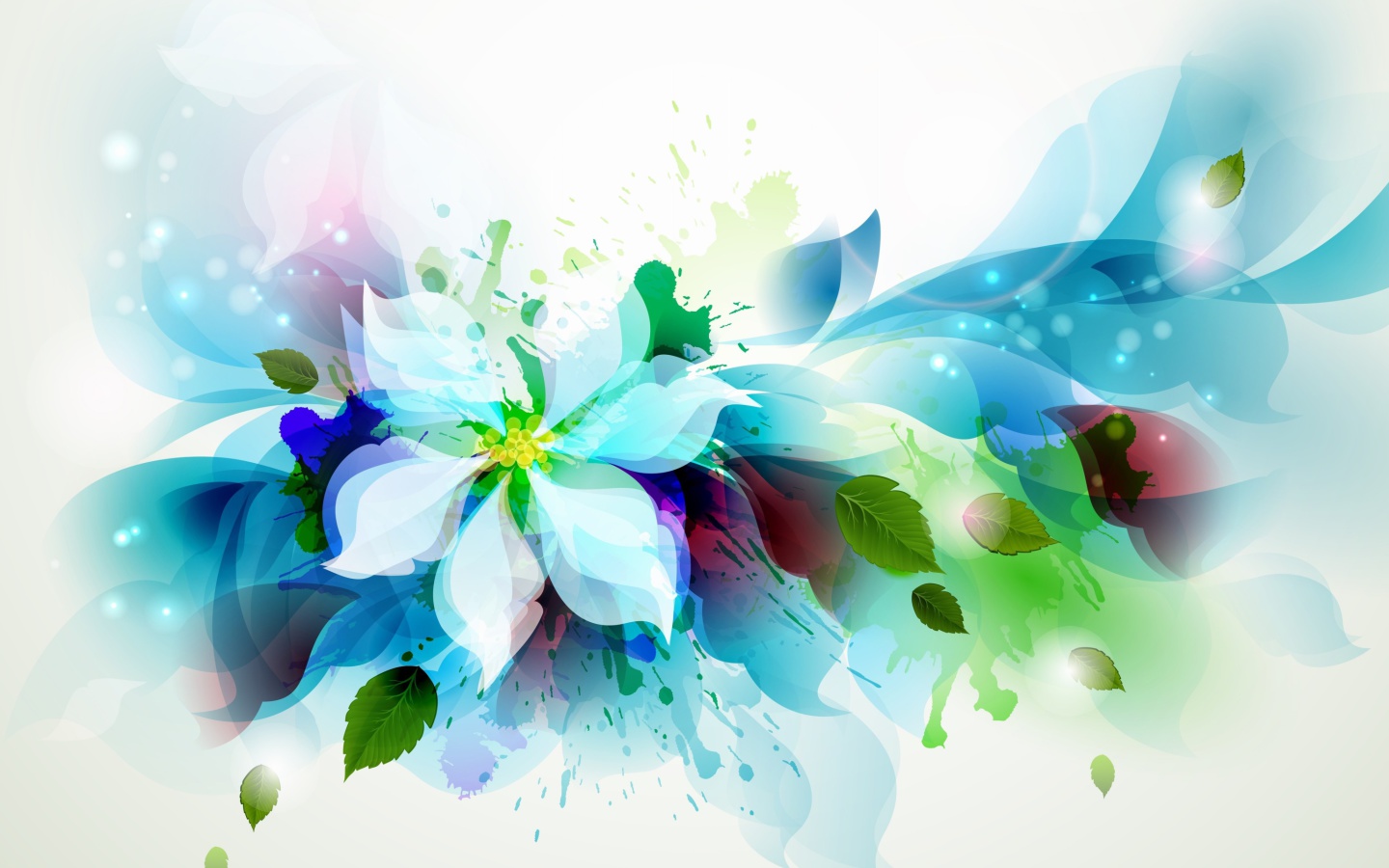 Fondo de pantalla Drawn flower petals 1440x900