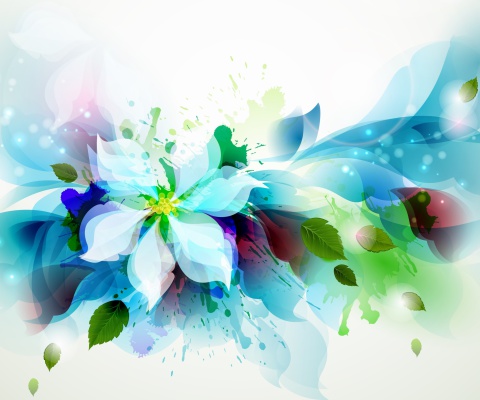 Screenshot №1 pro téma Drawn flower petals 480x400