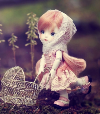 Doll With Baby Carriage - Obrázkek zdarma pro 640x1136