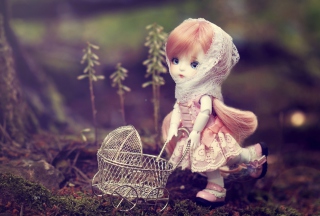 Doll With Baby Carriage - Obrázkek zdarma pro 960x854