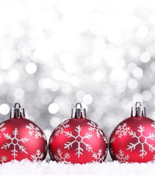 Snowflake Christmas Balls - Obrázkek zdarma pro 480x640