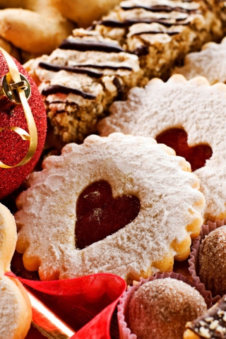 Sfondi Heart Christmas Cookies 320x480