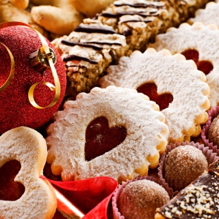 Kostenloses Heart Christmas Cookies Wallpaper für iPad 2