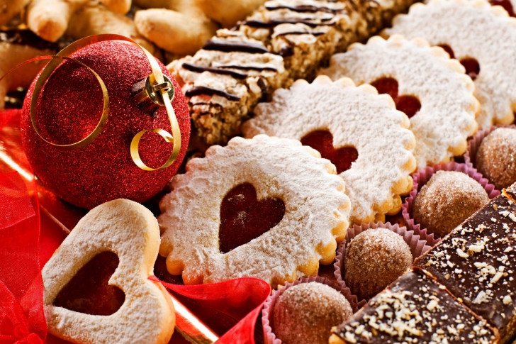 Das Heart Christmas Cookies Wallpaper