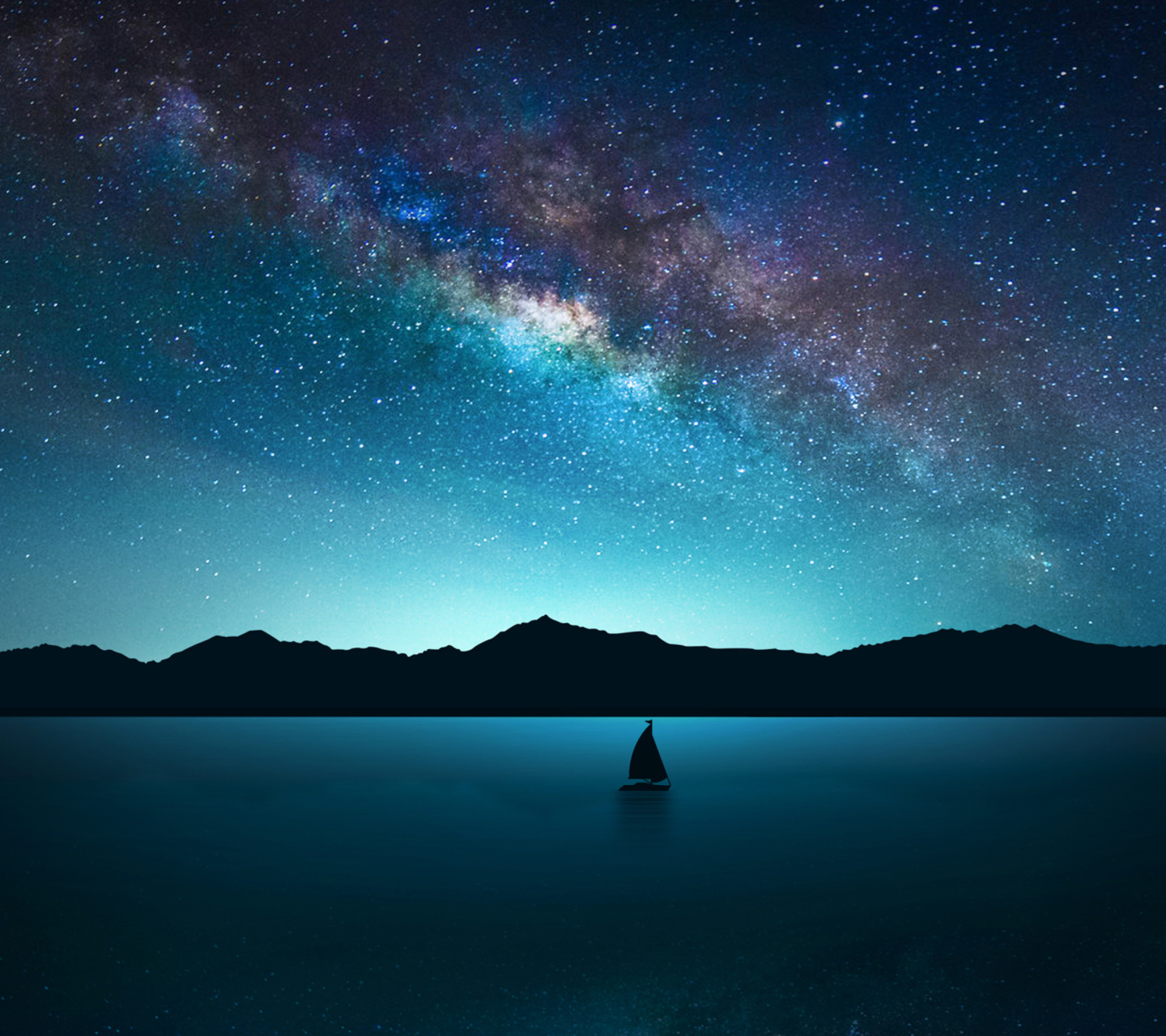 Обои Night Sky with Stars 1440x1280
