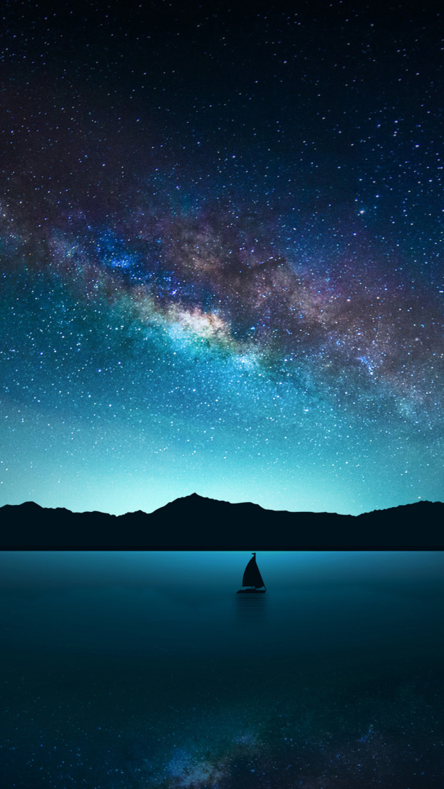 Night Sky with Stars wallpaper 640x1136