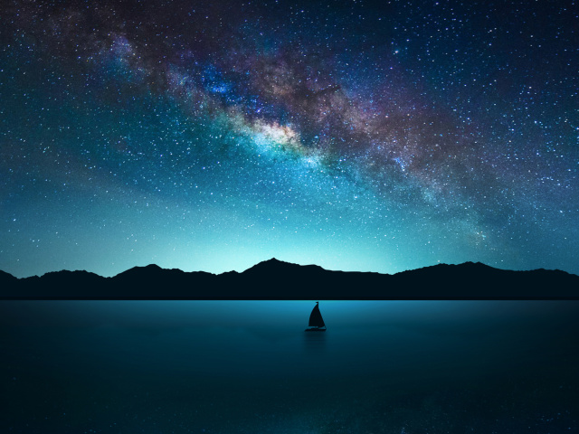Night Sky with Stars wallpaper 640x480