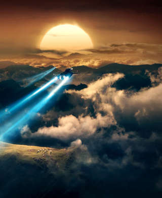 Spaceships In The Sky - Obrázkek zdarma pro Nokia C-5 5MP