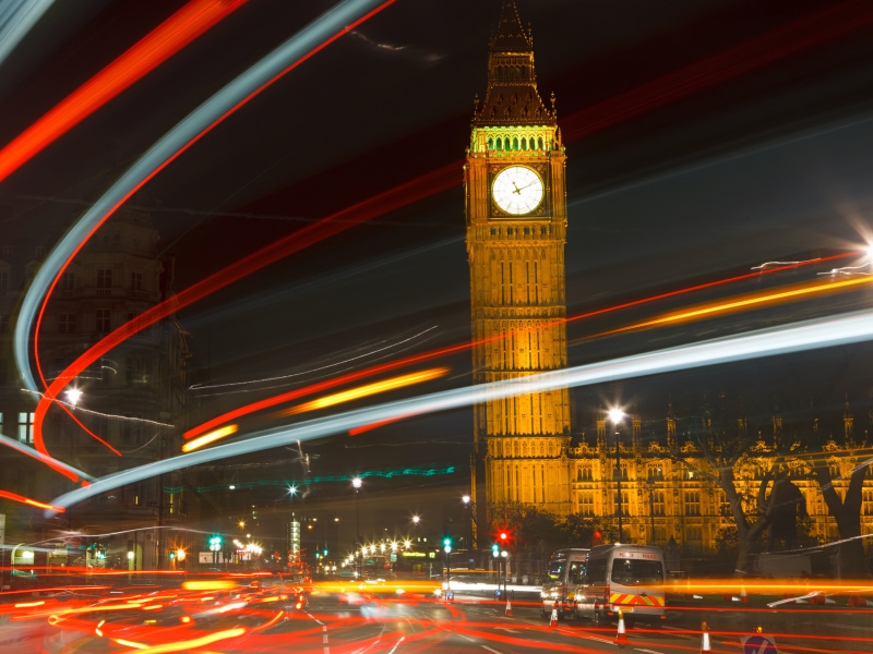 Night Big Ben wallpaper 800x600