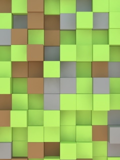 Screenshot №1 pro téma Minecraft Cubes 240x320