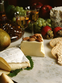 Wine And Cheeses wallpaper 240x320
