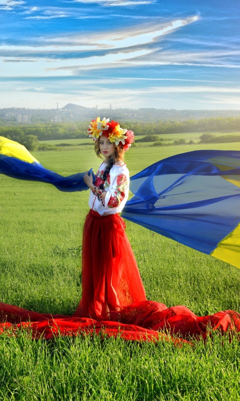 Ukrainian style wallpaper 480x800