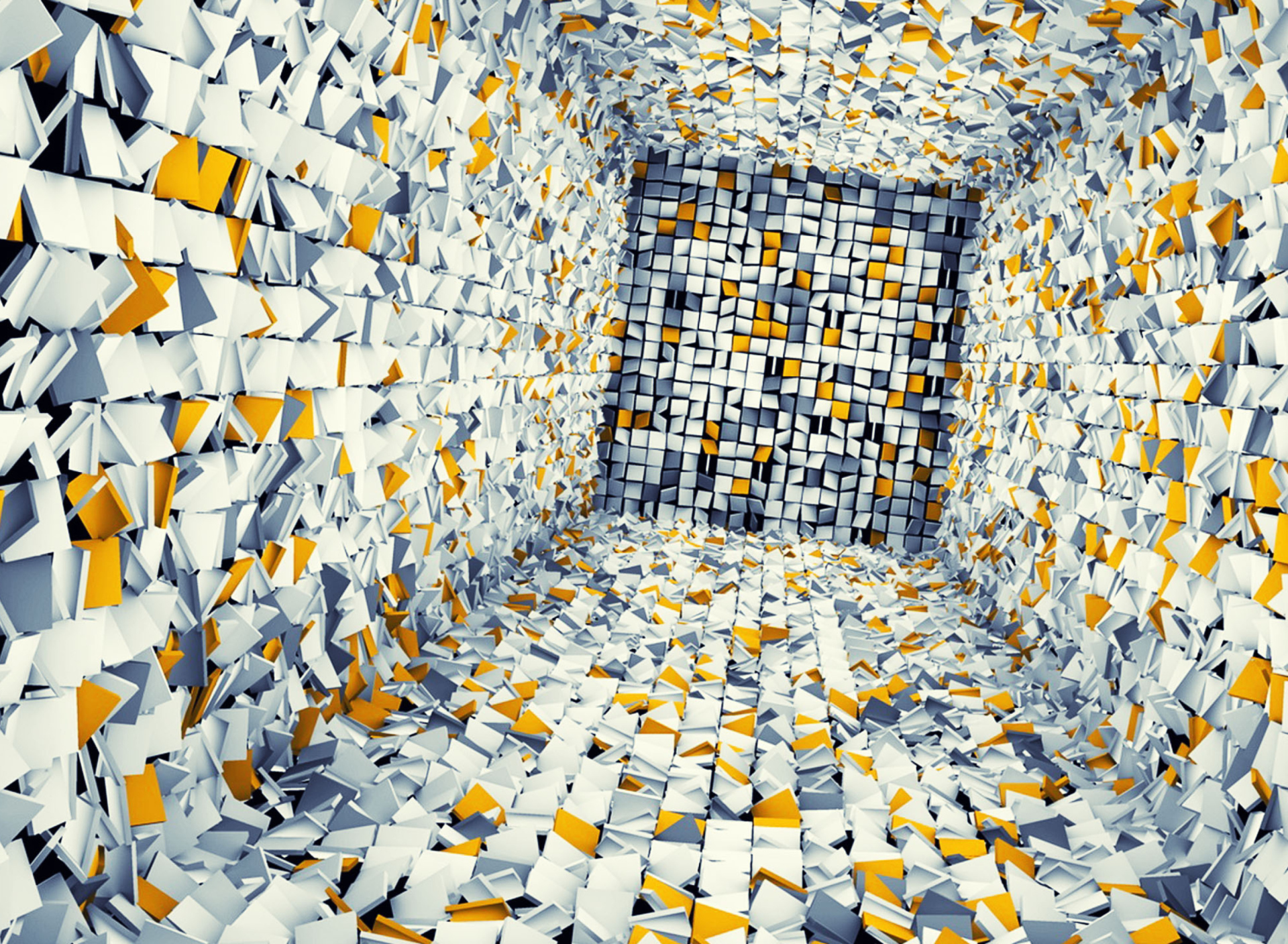 White Gray And Yellow 3D wallpaper 1920x1408