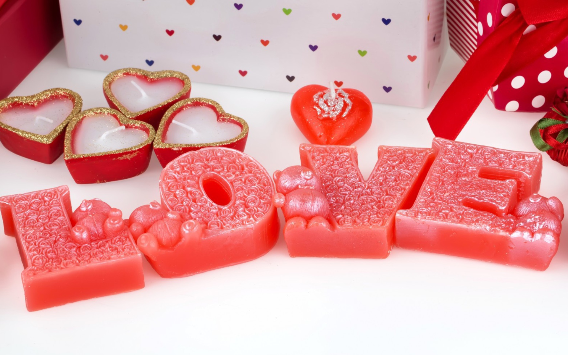 Das Valentines Day Candles Scents Wallpaper 1920x1200