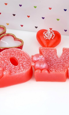 Обои Valentines Day Candles Scents 240x400