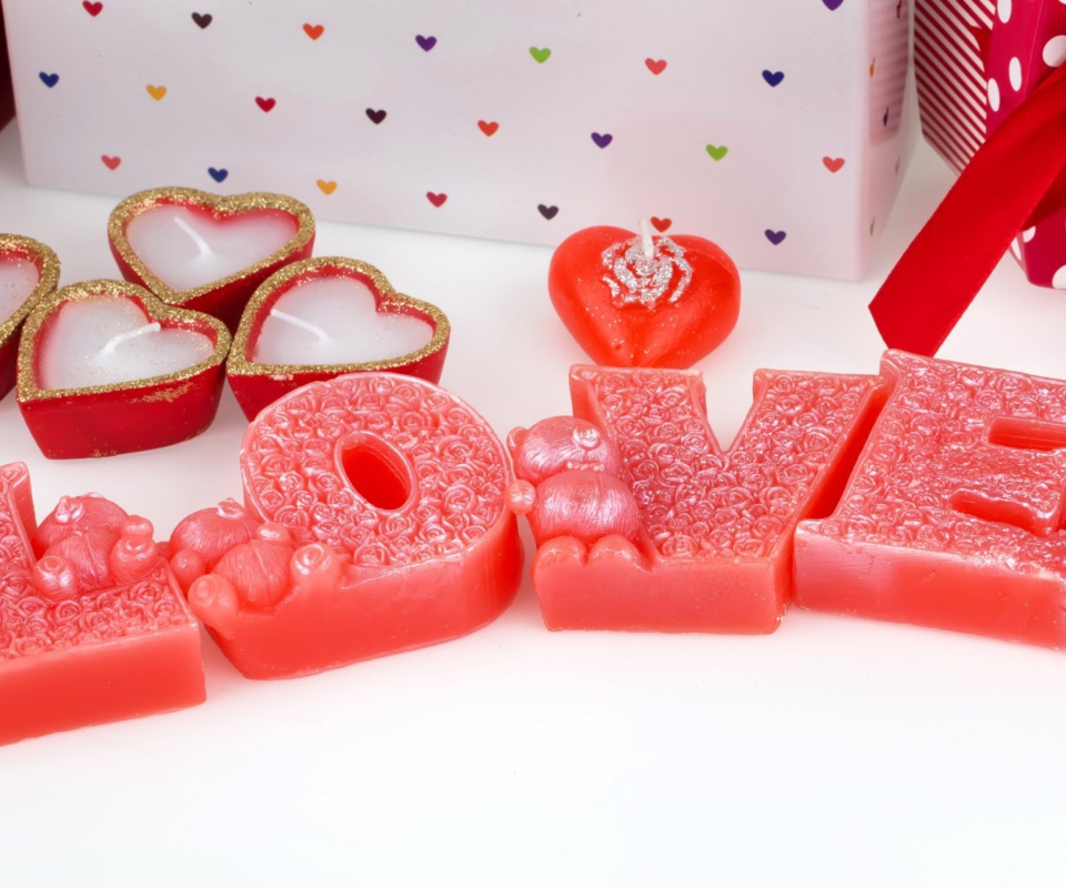 Das Valentines Day Candles Scents Wallpaper 960x800