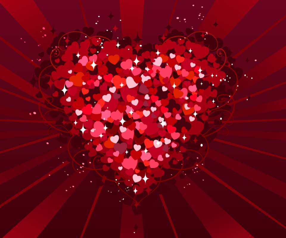Das Valentine Heart Wallpaper 960x800