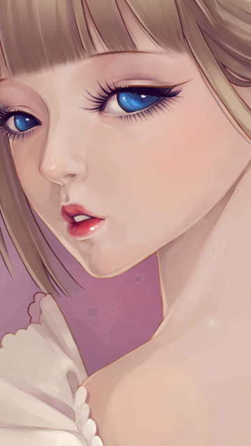 Обои Beautiful Girl Face Art 360x640