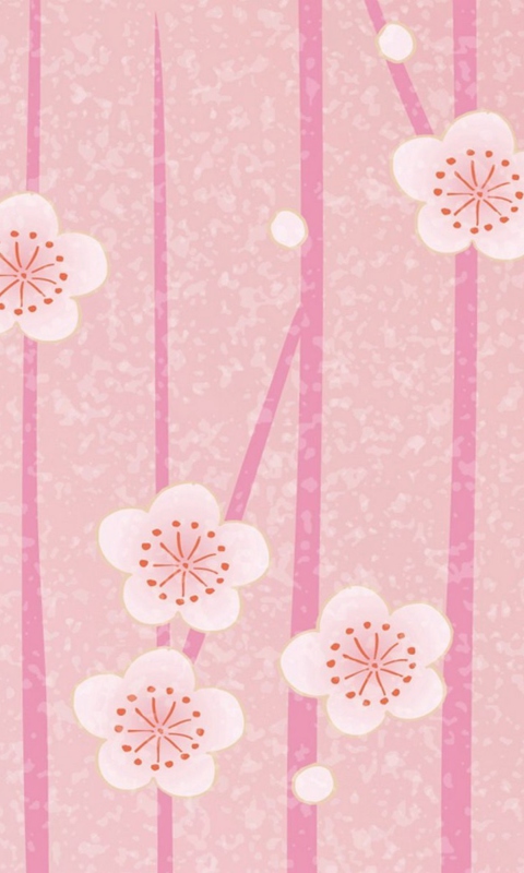 Screenshot №1 pro téma Pink Flowers Wallpaper 480x800