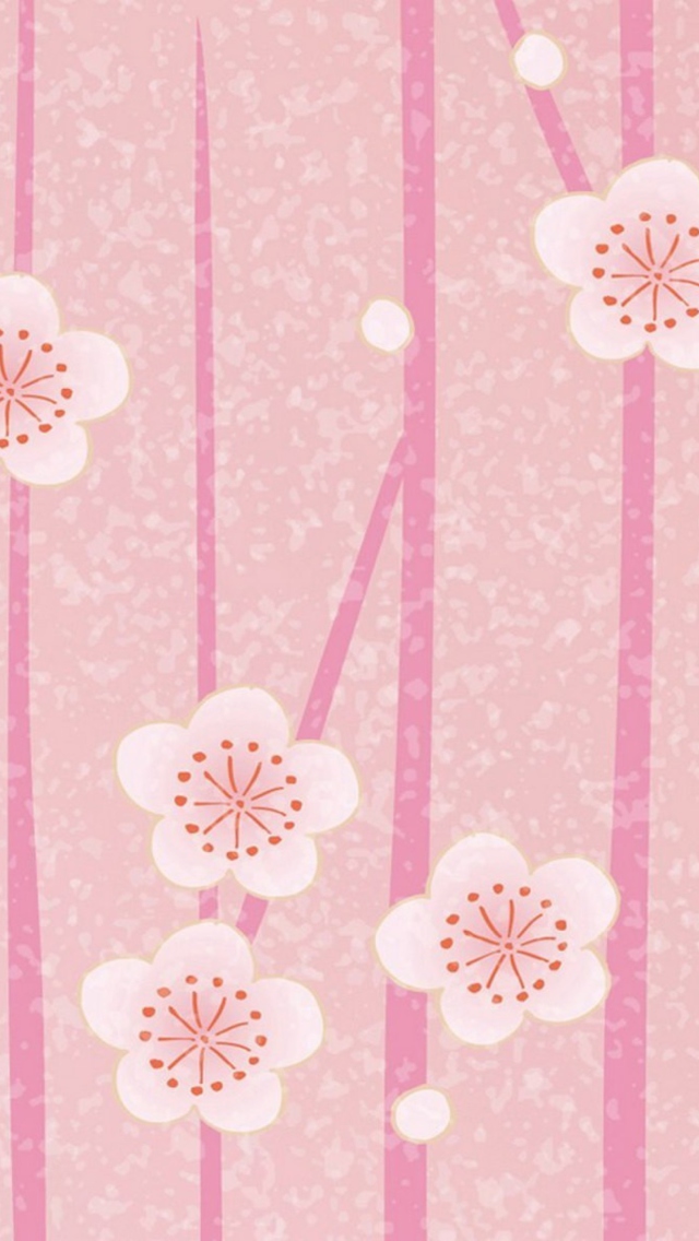 Screenshot №1 pro téma Pink Flowers Wallpaper 640x1136