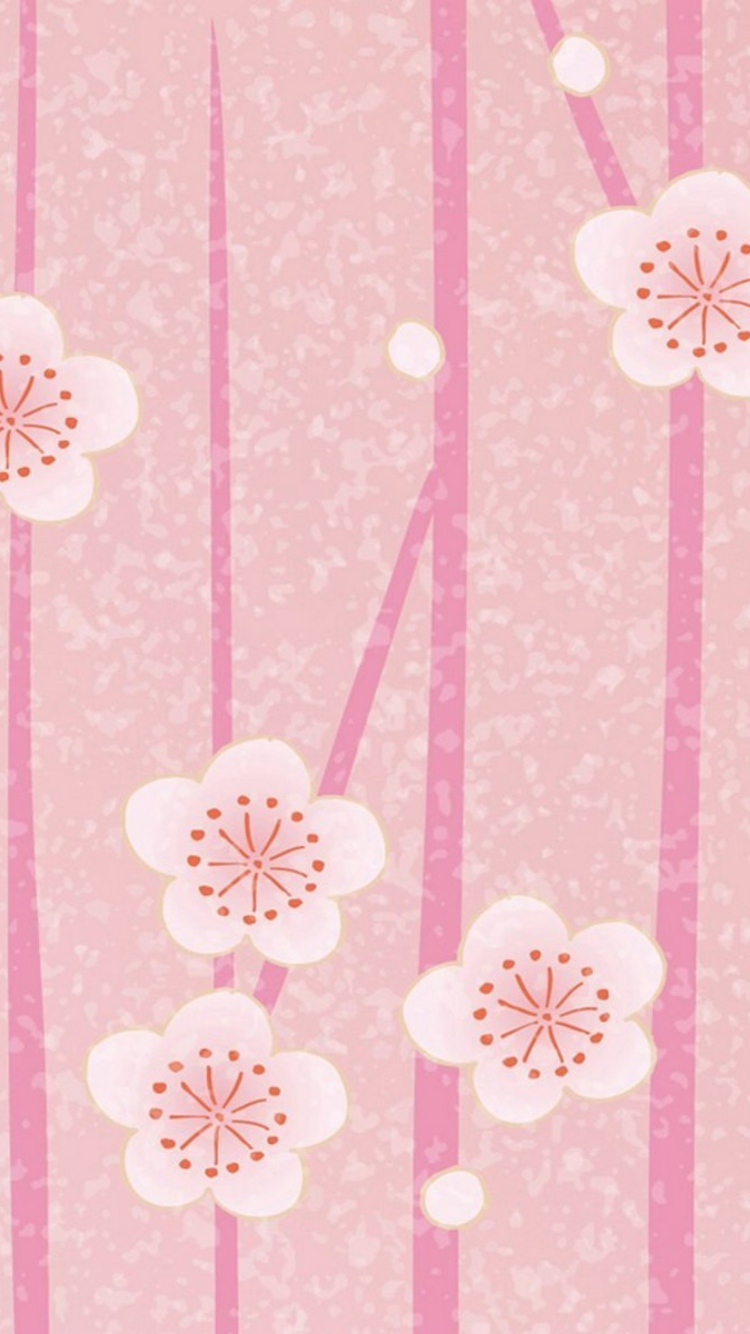 Screenshot №1 pro téma Pink Flowers Wallpaper 750x1334