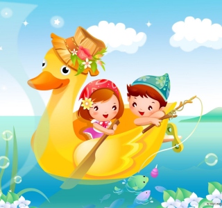 Children In Duck - Obrázkek zdarma pro iPad mini