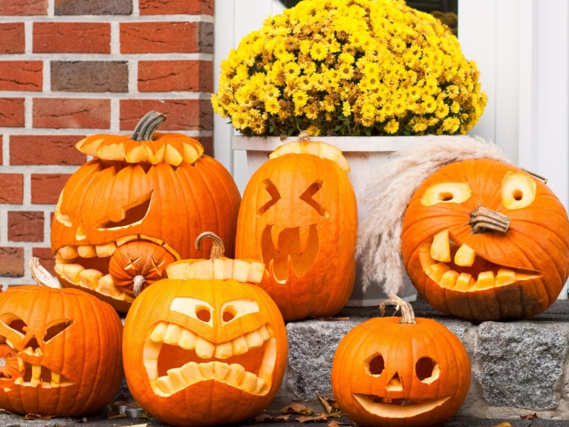 Fondo de pantalla Halloween Pumpkin 640x480