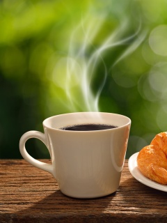 Fondo de pantalla Morning coffee 240x320