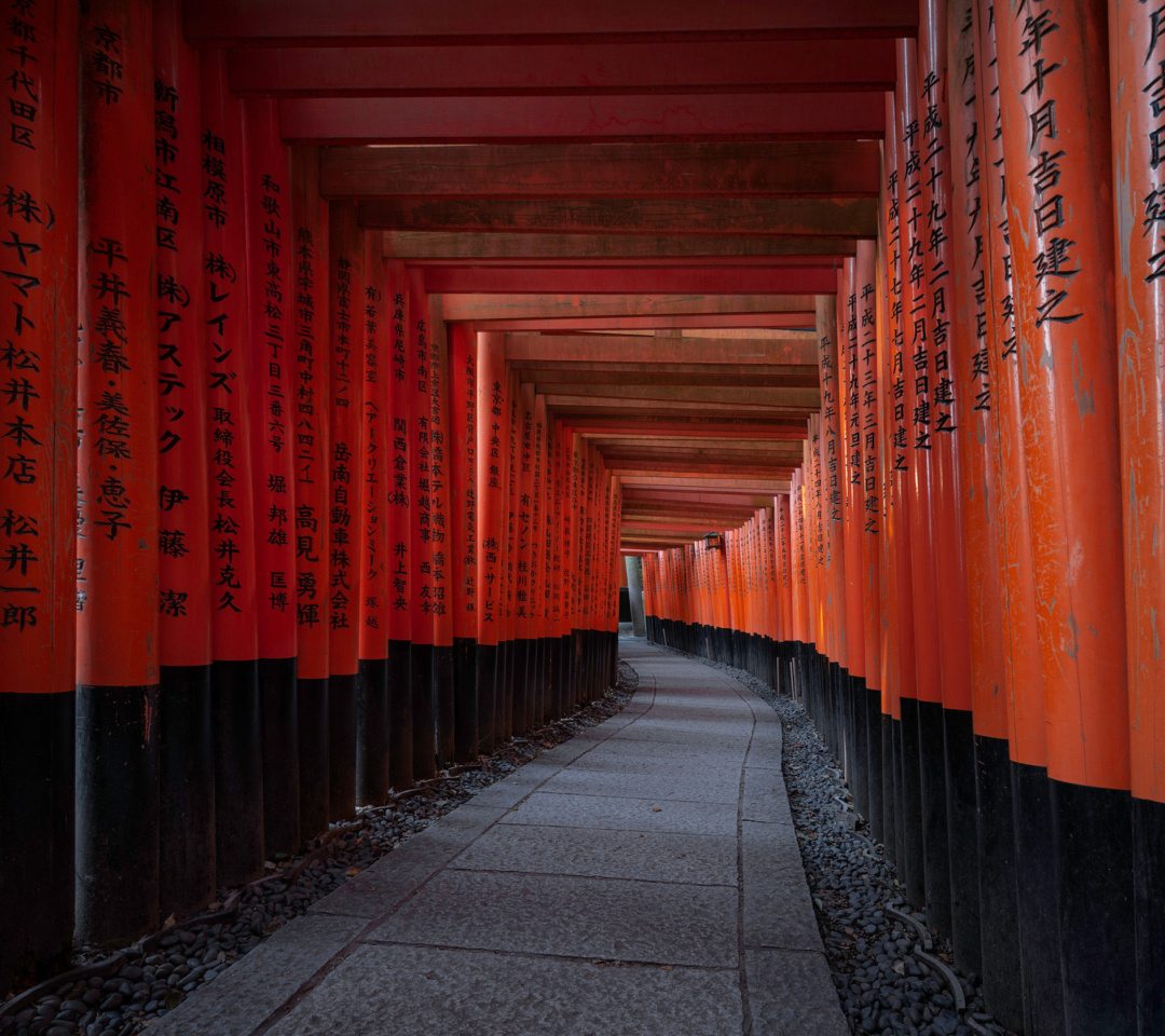 Das Fushimi Inari Taisha in Kyoto Wallpaper 1080x960