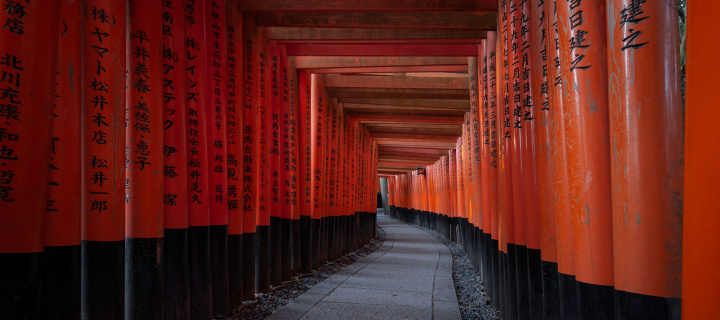 Screenshot №1 pro téma Fushimi Inari Taisha in Kyoto 720x320