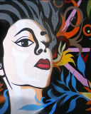 Das Graffity Face Wallpaper 128x160