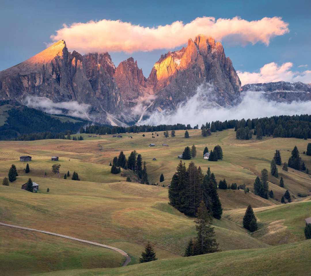 Dolomites Sunset wallpaper 1080x960