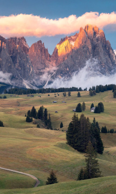 Das Dolomites Sunset Wallpaper 240x400