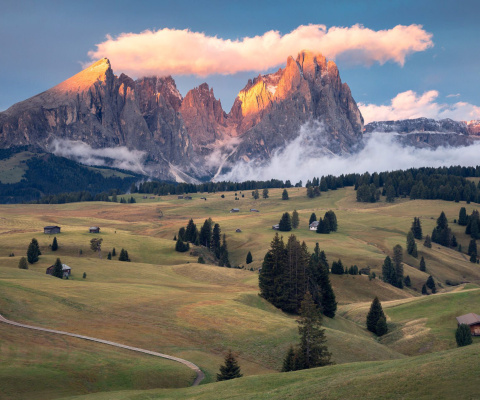 Dolomites Sunset wallpaper 480x400