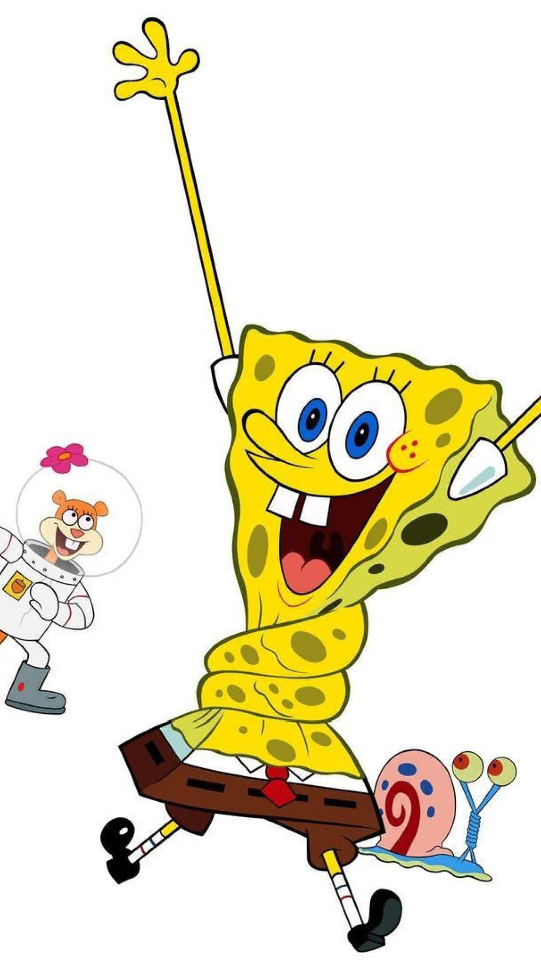 Fondo de pantalla Spongebob and Sandy Cheeks 1080x1920