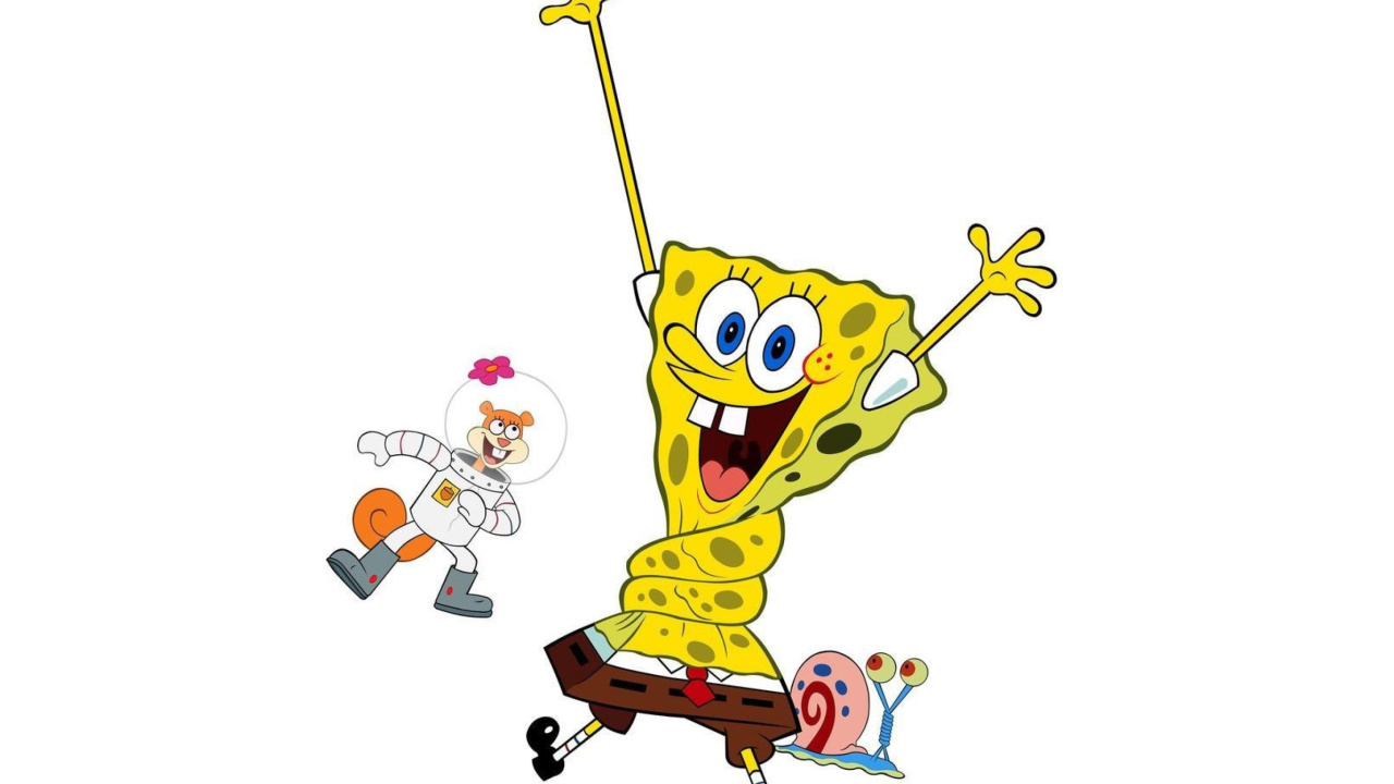 Spongebob and Sandy Cheeks wallpaper 1280x720
