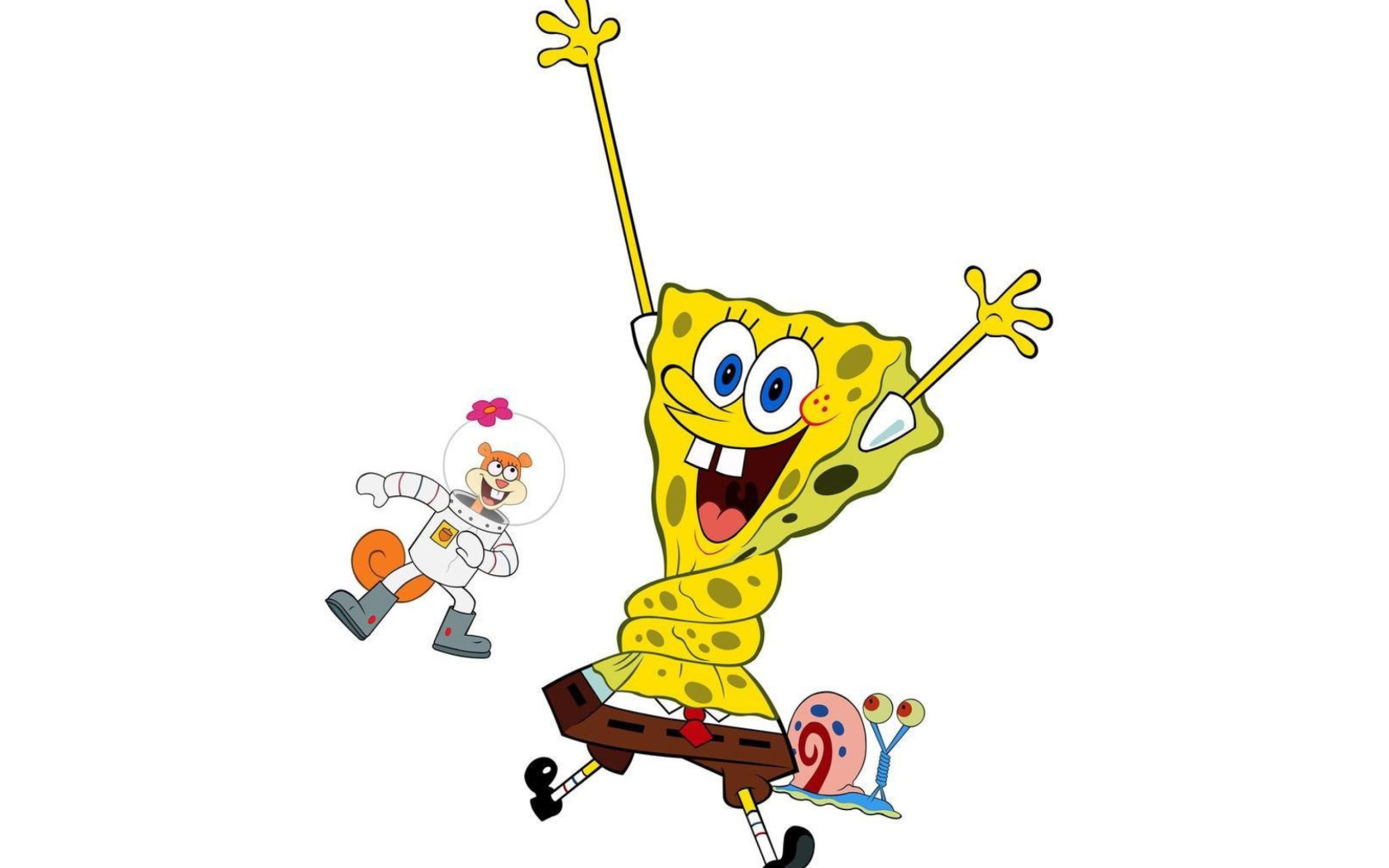 Sfondi Spongebob and Sandy Cheeks 1680x1050
