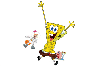Spongebob and Sandy Cheeks Background for Android, iPhone and iPad