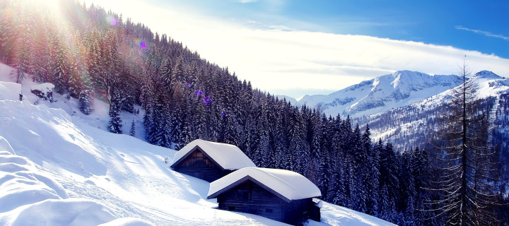 Screenshot №1 pro téma Early frosts in Austrian Alps 720x320